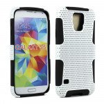 Wholesale Samsung Galaxy S5 SM-G900 Mesh Hybrid Case (White Black)